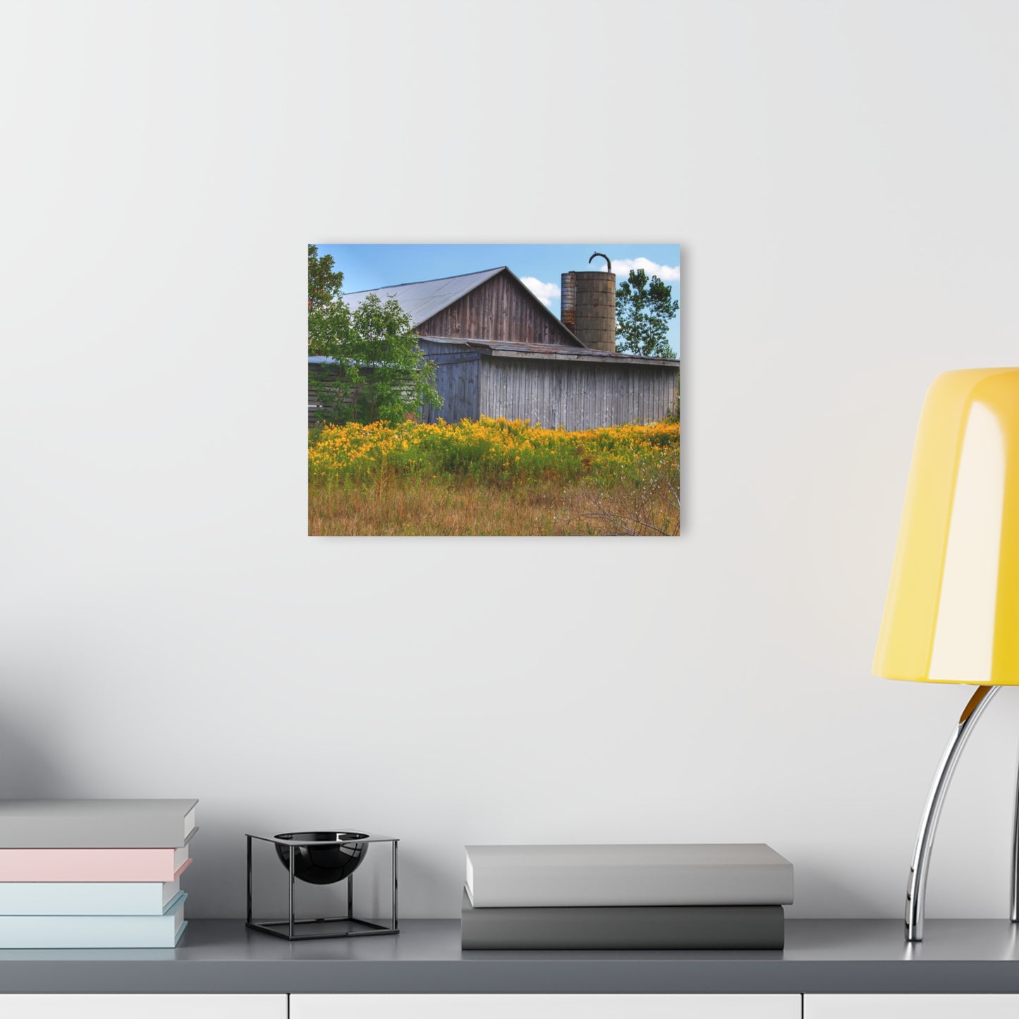 U R There Photography Church Road Grey II Rustic Farmhouse Acrylic Wall Print
