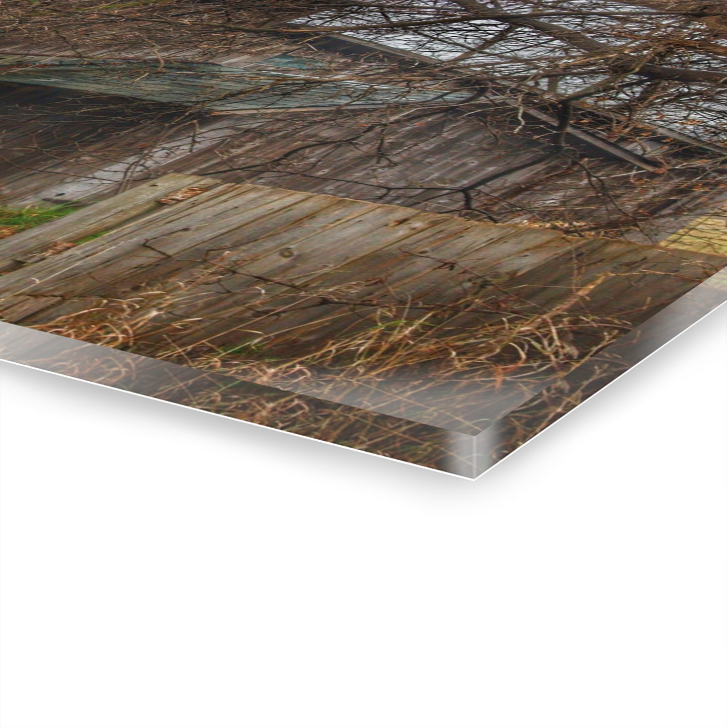 U R There Photography Bowers Road Greys III Rustic Farmhouse Acrylic Wall Print