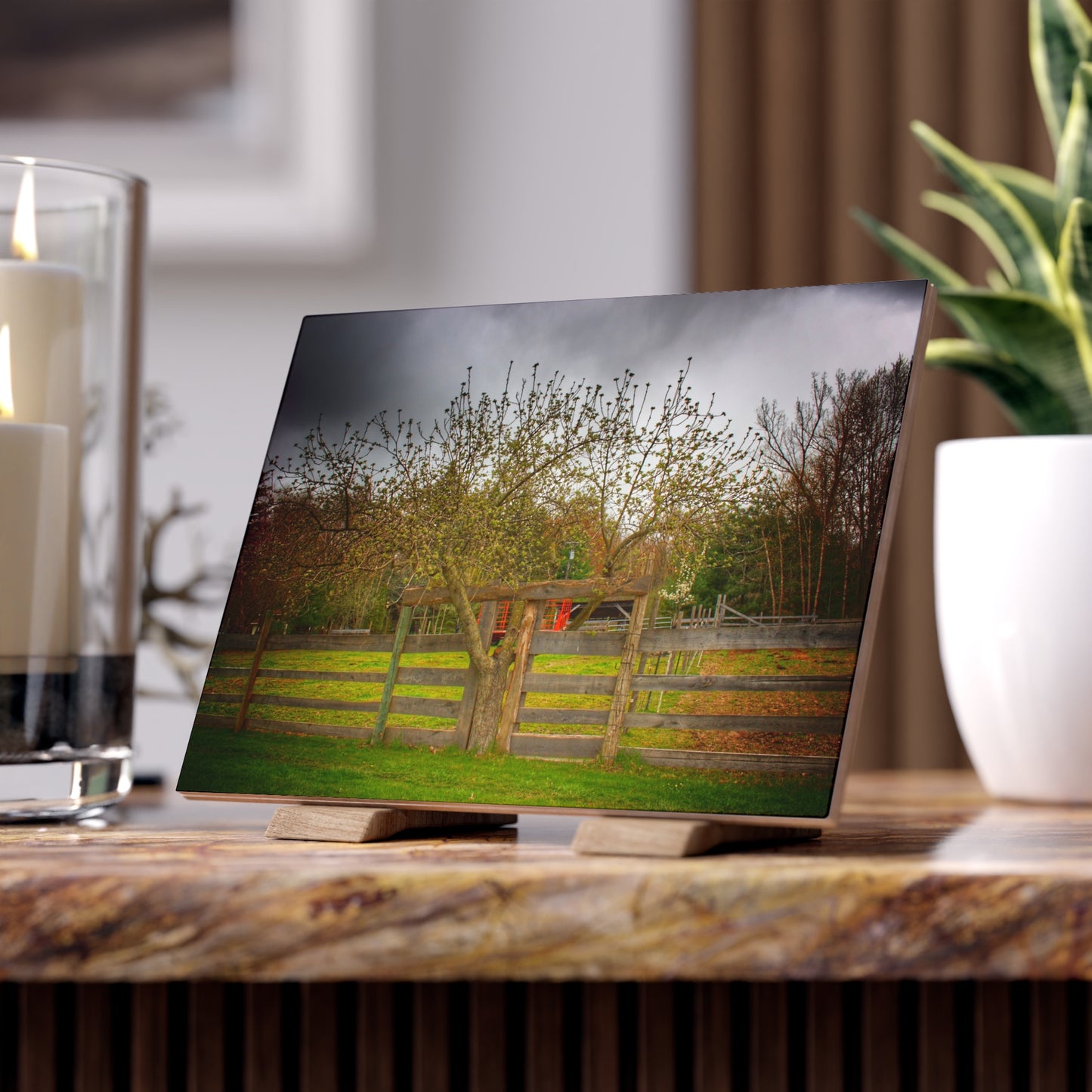 U R There Photography Castle Roadside Greys Rustic Farmhouse Decorative Ceramic Tile