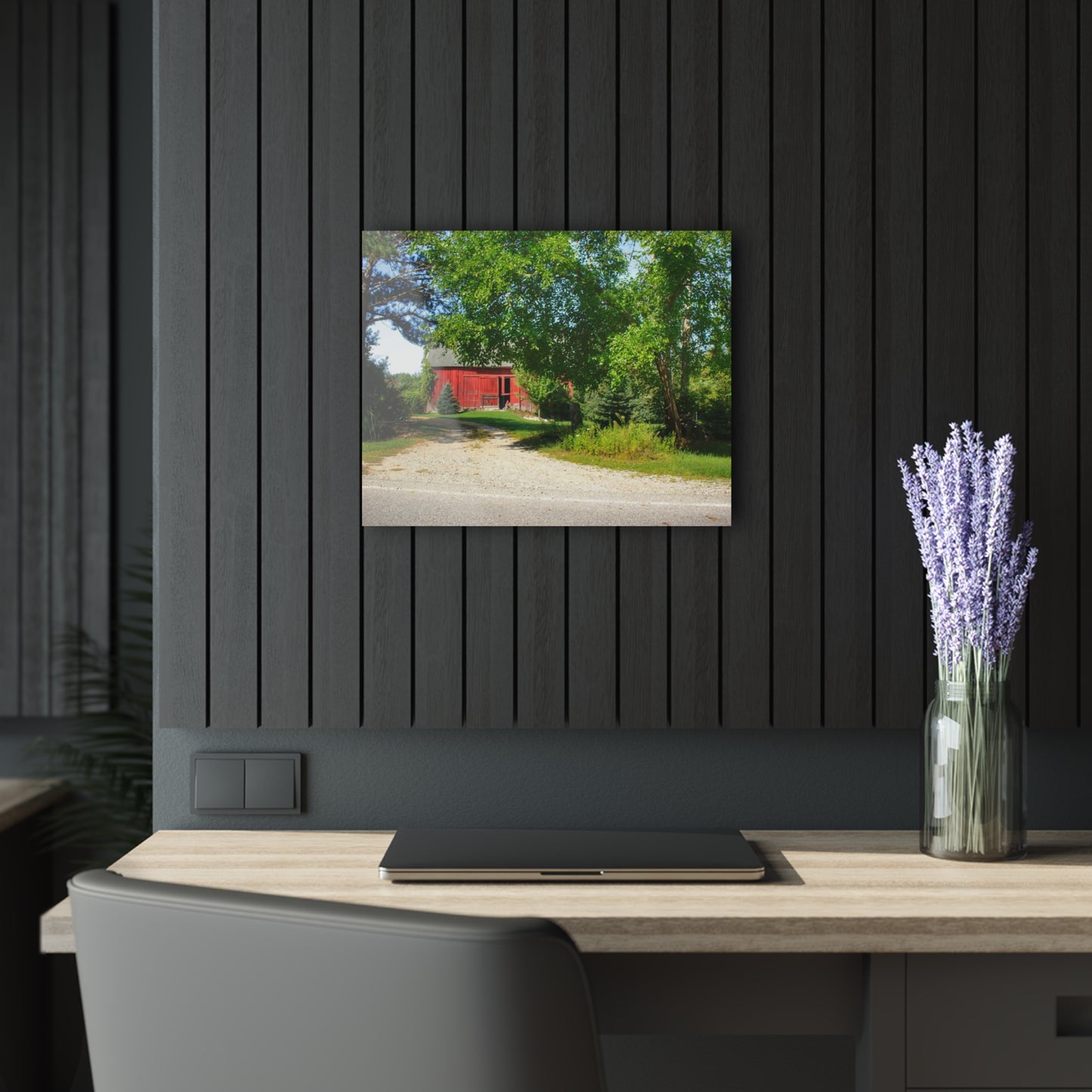 U R There Photography Caro Hidden Red Rustic Farmhouse Acrylic Wall Print