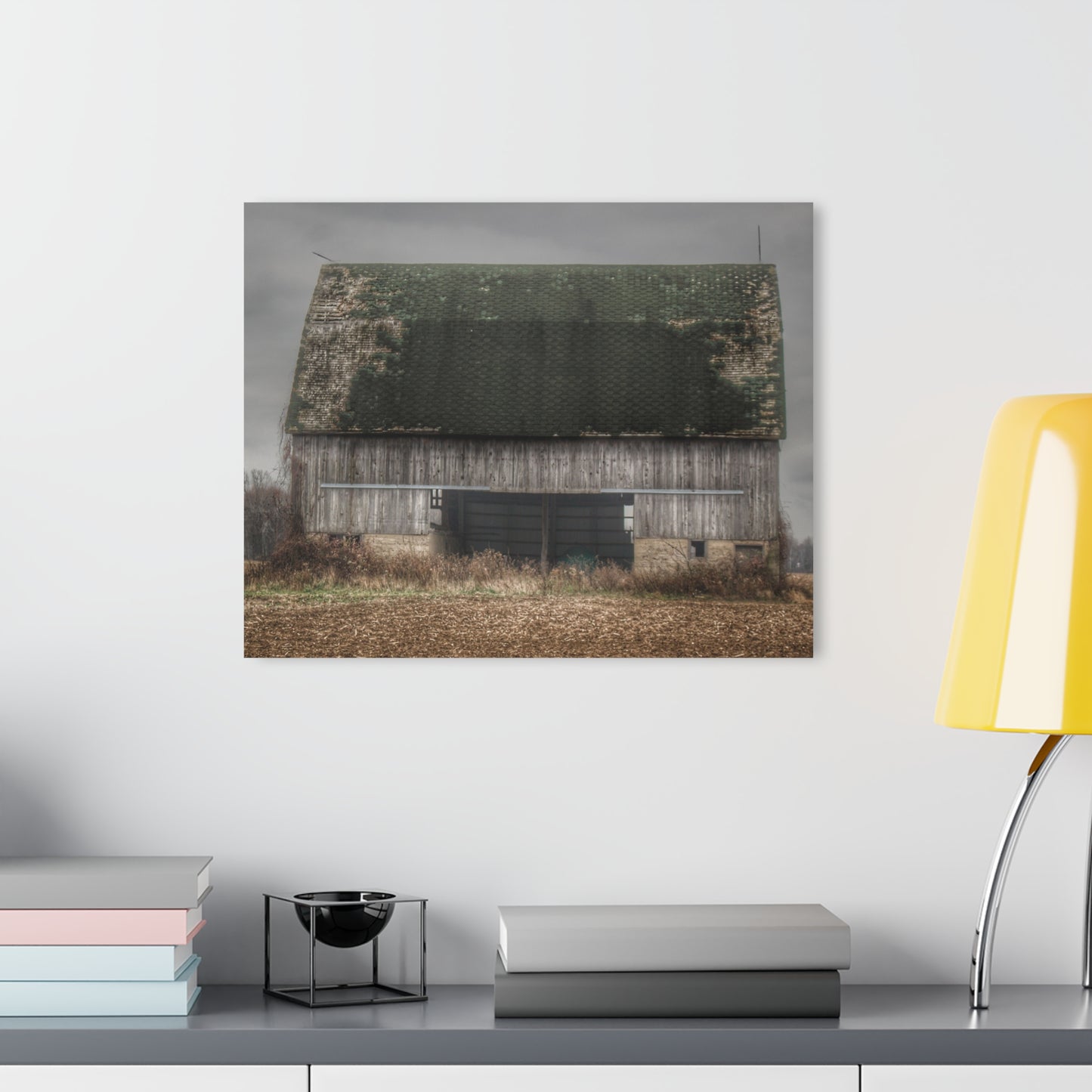 U R There Photography Stone Road Old Grey II Rustic Farmhouse Acrylic Wall Print