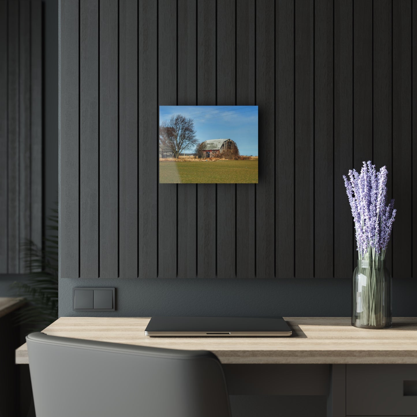 U R There Photography Bay City - Forestville Forgotten Grey Rustic Farmhouse Acrylic Wall Print