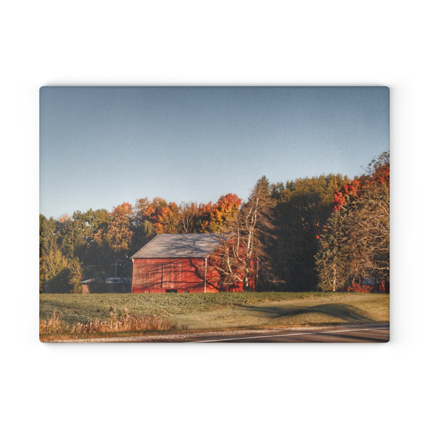 U R There Photography Tucked on Treasurer Road Rustic Farmhouse Tempered-Glass Cutting Board