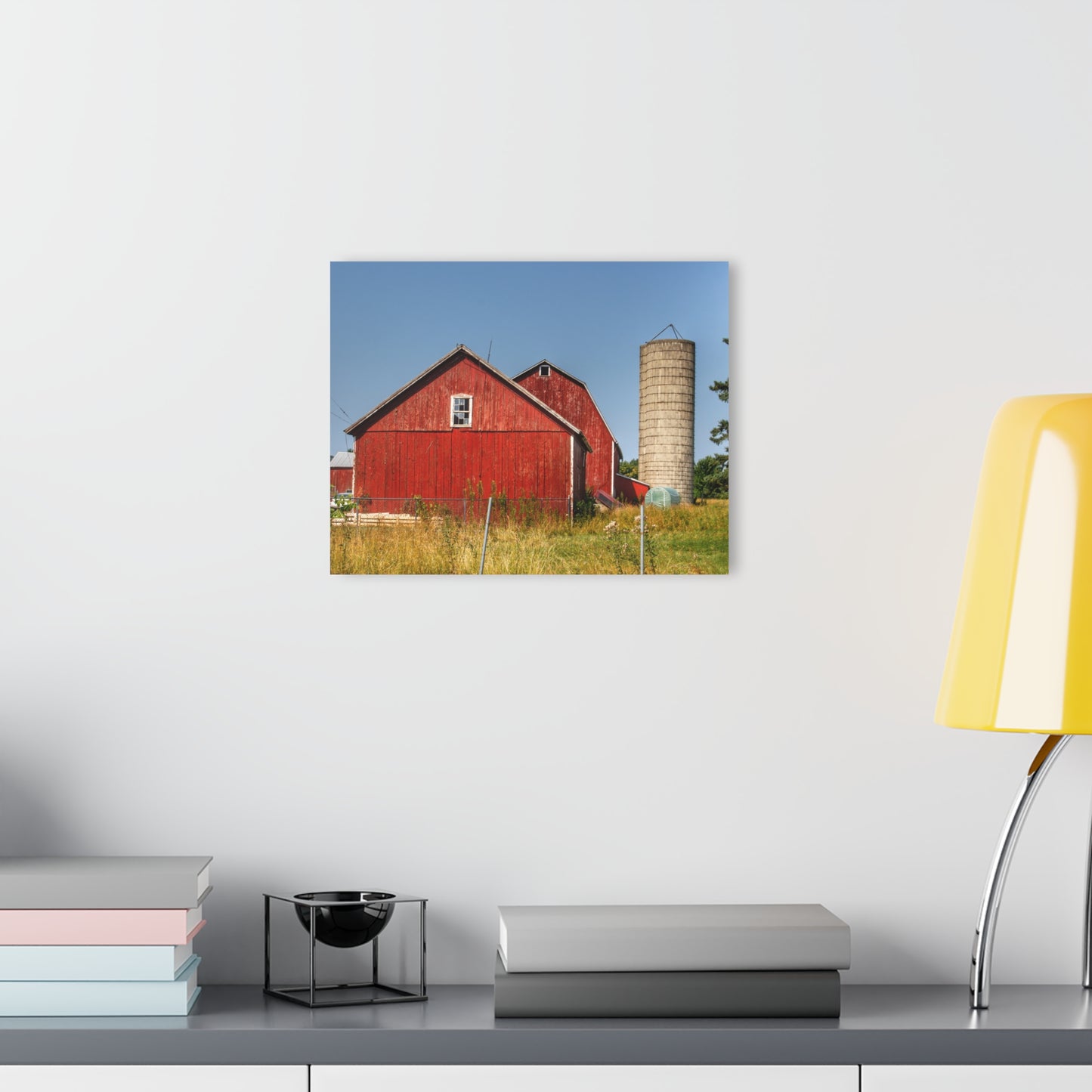 U R There Photography Shoemaker Reds Rustic Farmhouse Acrylic Wall Print