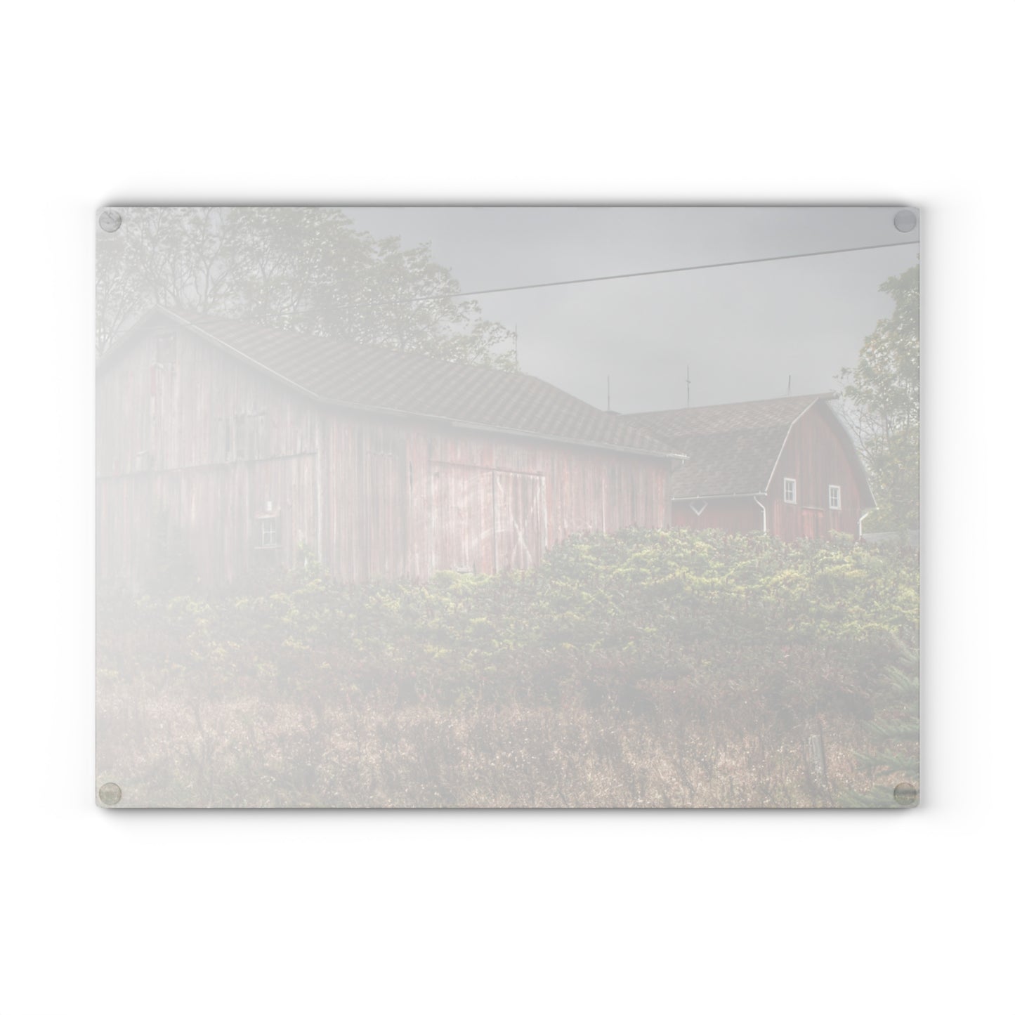 U R There Photography Washburn Reds I Rustic Farmhouse Tempered-Glass Cutting Board