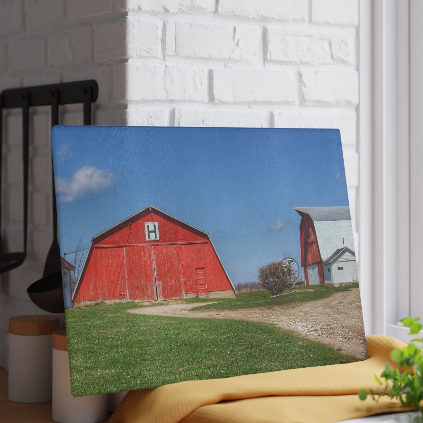 U R There Photography Shay Lakee Duo Rustic Farmhouse Tempered-Glass Cutting Board