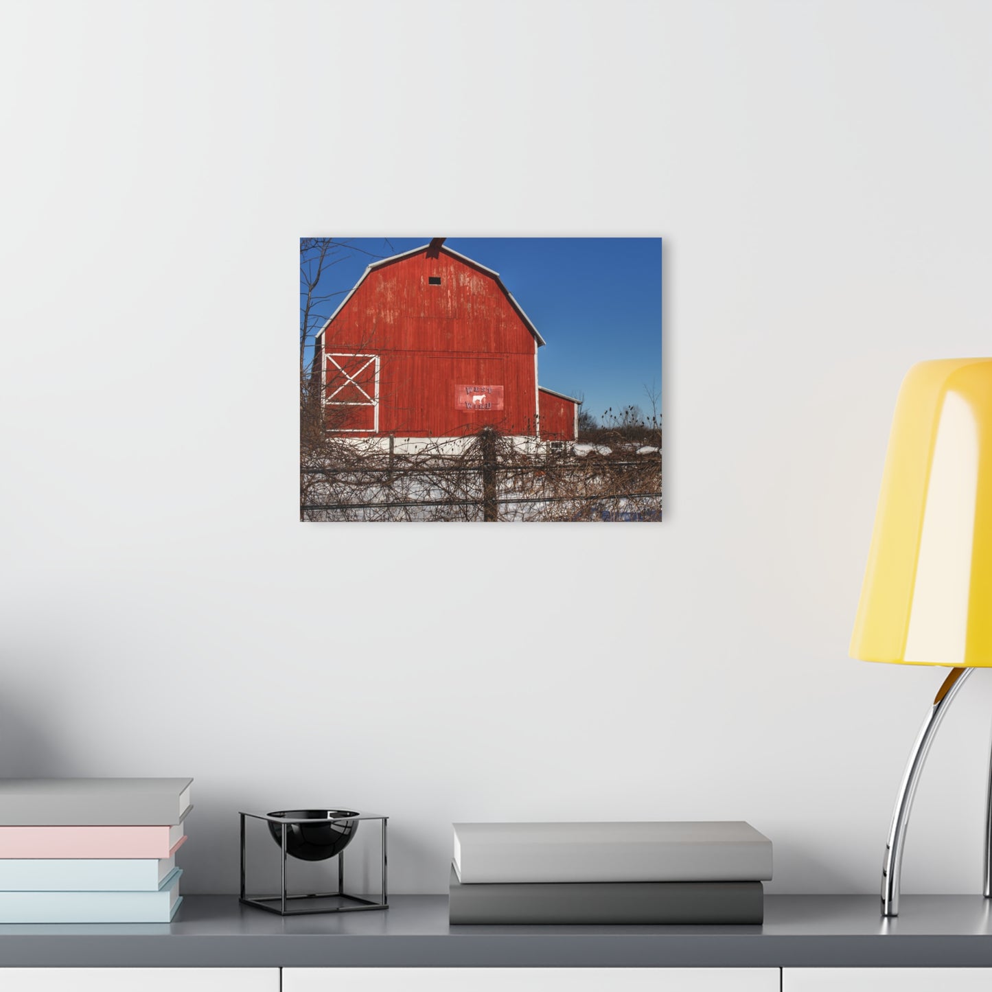U R There Photography Vassar Red Wild Rustic Farmhouse Acrylic Wall Print