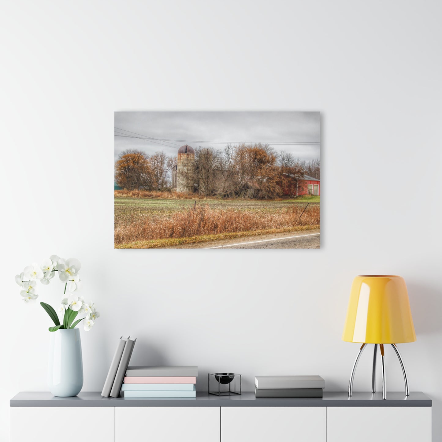 U R There Photography Burnside Road Grey II Rustic Farmhouse Acrylic Wall Print