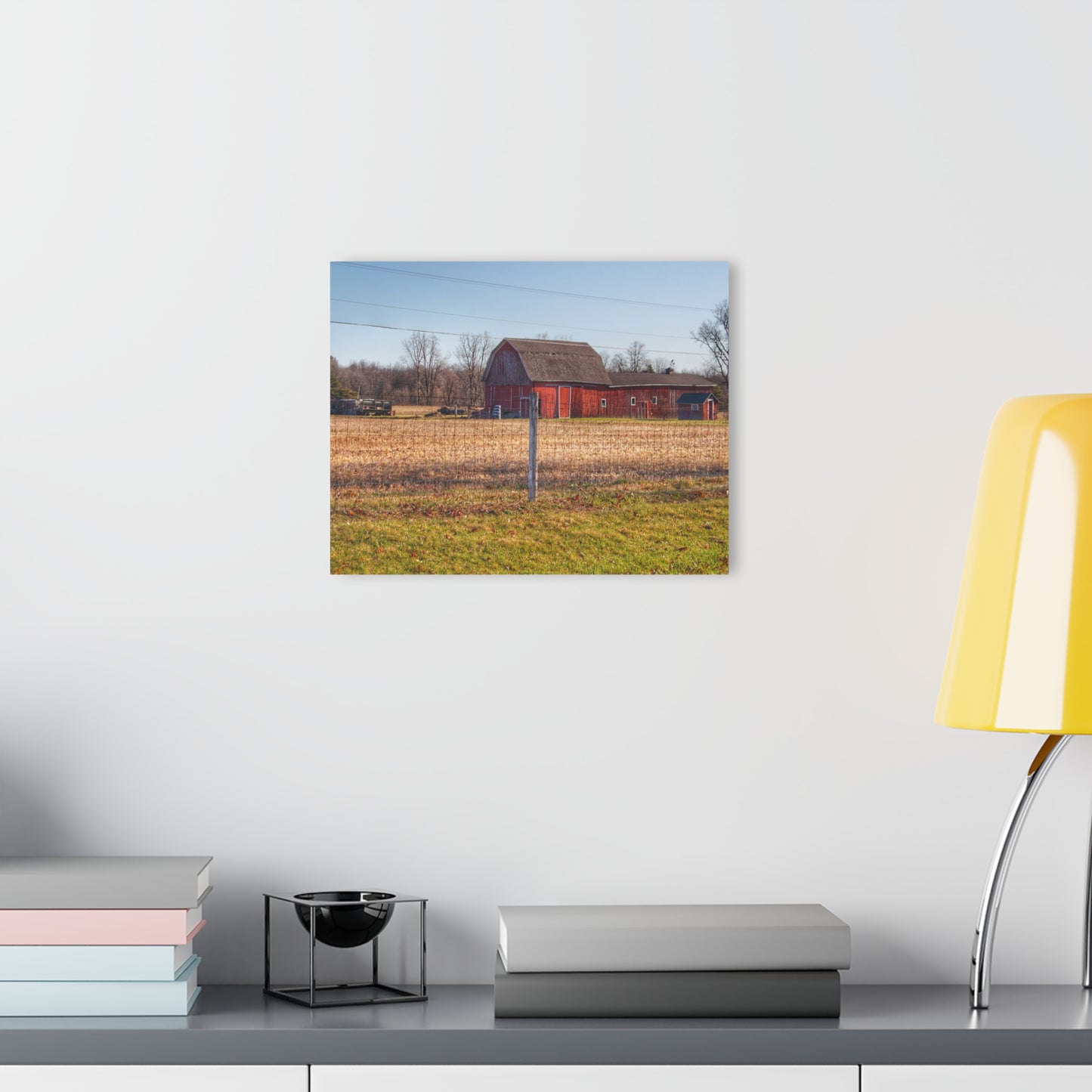 U R There Photography Pratt Road Little Red Rustic Farmhouse Acrylic Wall Print