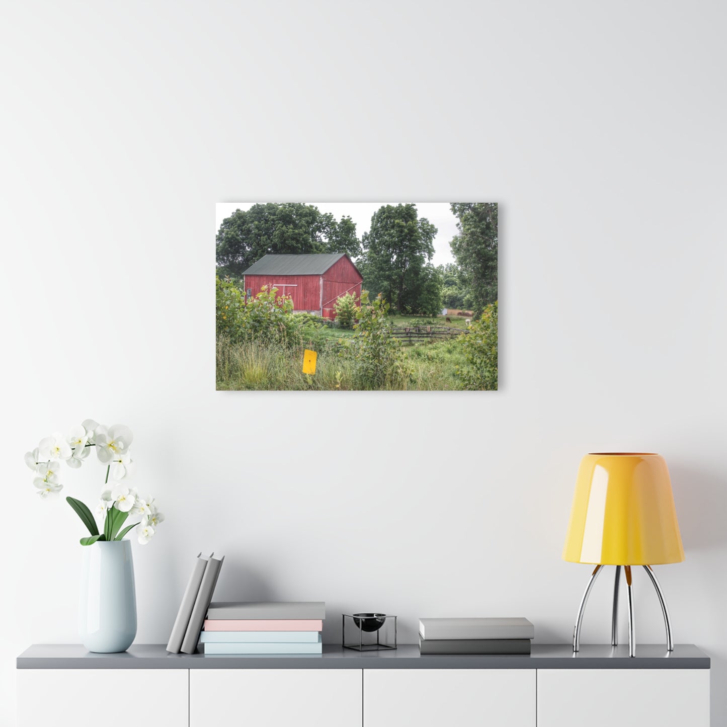 U R There Photography Clifford Road Alpaca Barn Rustic Farmhouse Acrylic Wall Print