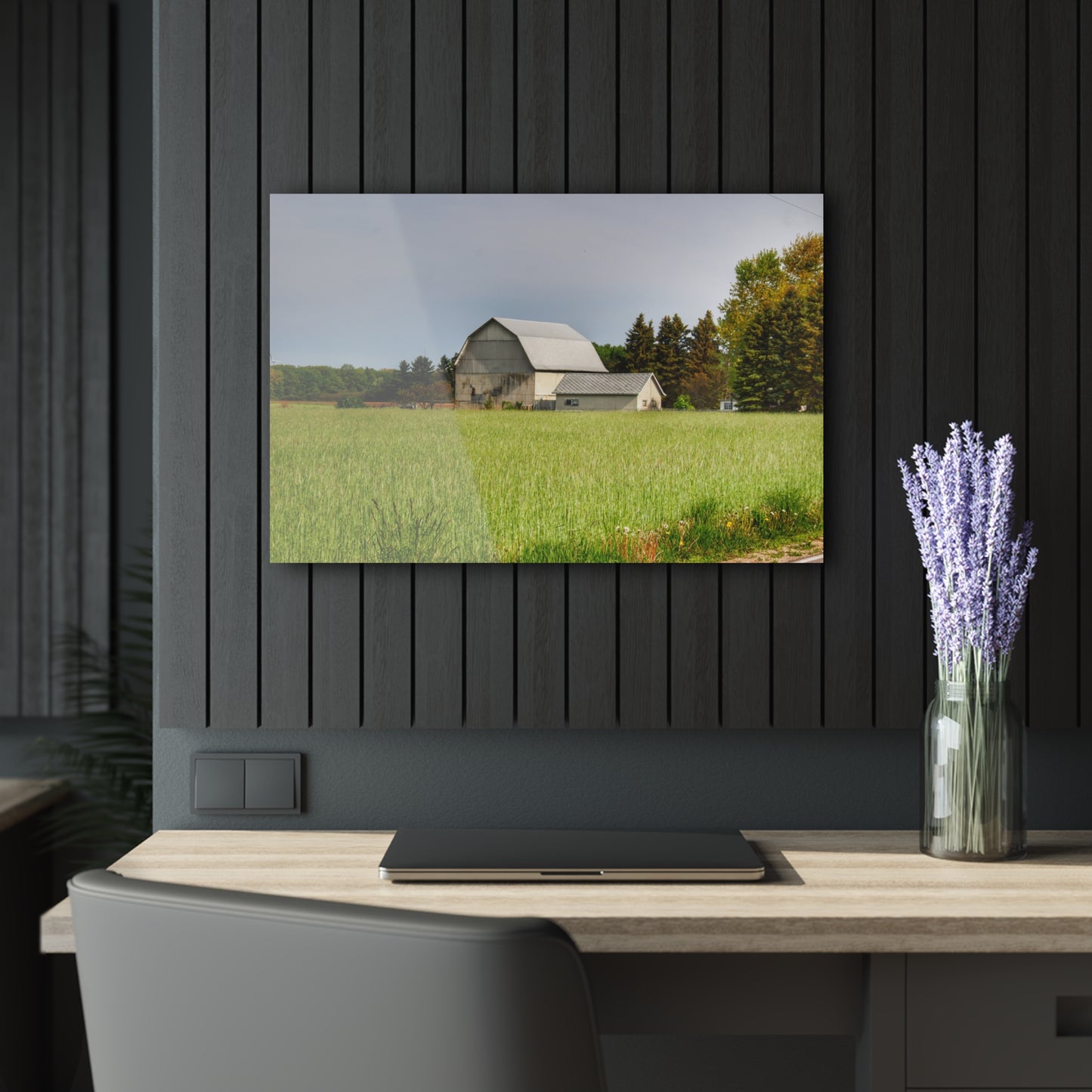 U R There Photography North Graf Road White Rustic Farmhouse Acrylic Wall Print