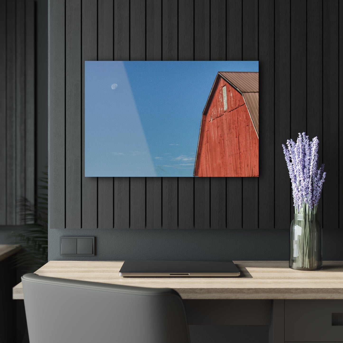 U R There Photography Fargo Road Red II Rustic Farmhouse Acrylic Wall Print