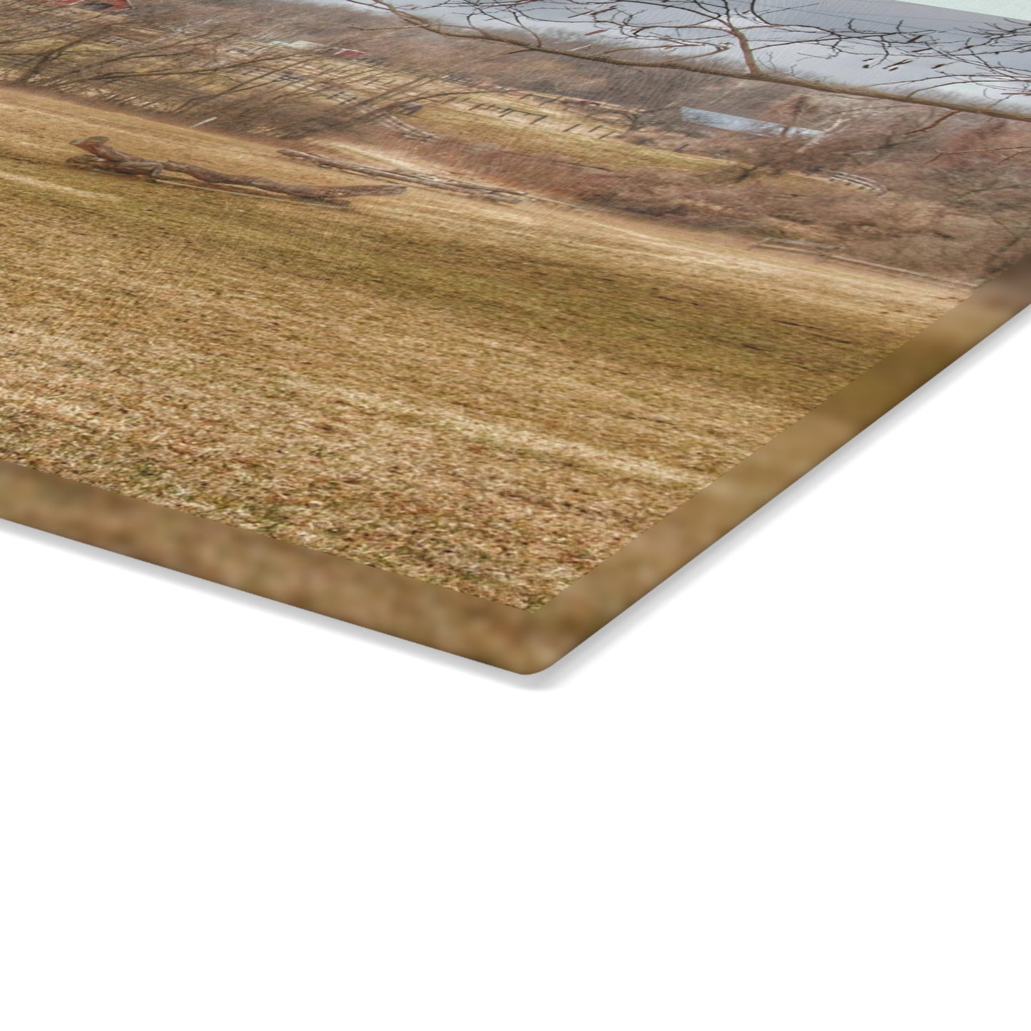 U R There Photography Beyond the Trees on Rock Valley Road Rustic Farmhouse Tempered-Glass Cutting Board