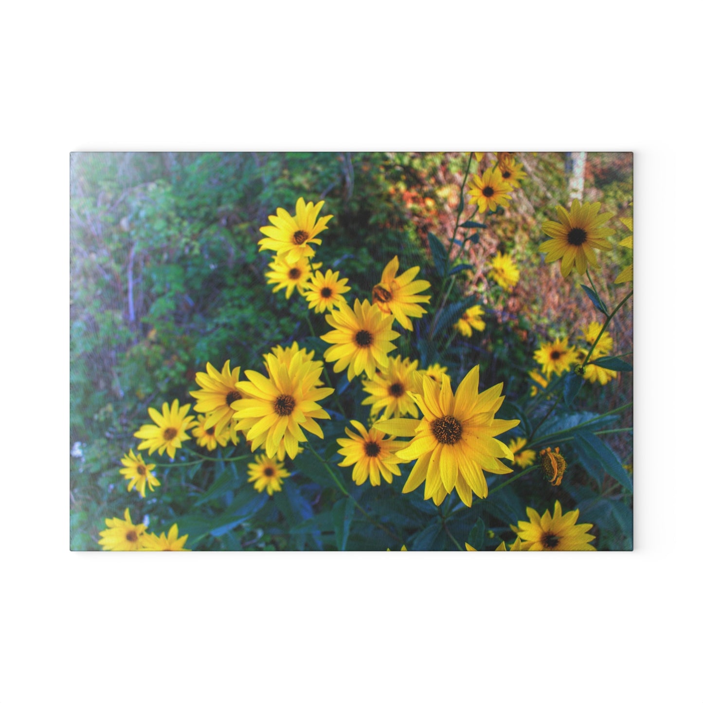 U R There Photography Bursts of Gold Rustic Farmhouse Tempered-Glass Cutting Board