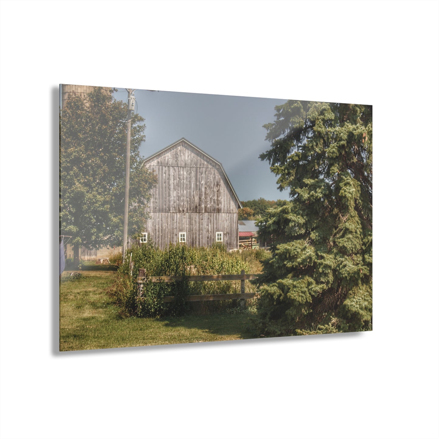 U R There Photography Roadside Grey of Vassar Rustic Farmhouse Acrylic Wall Print