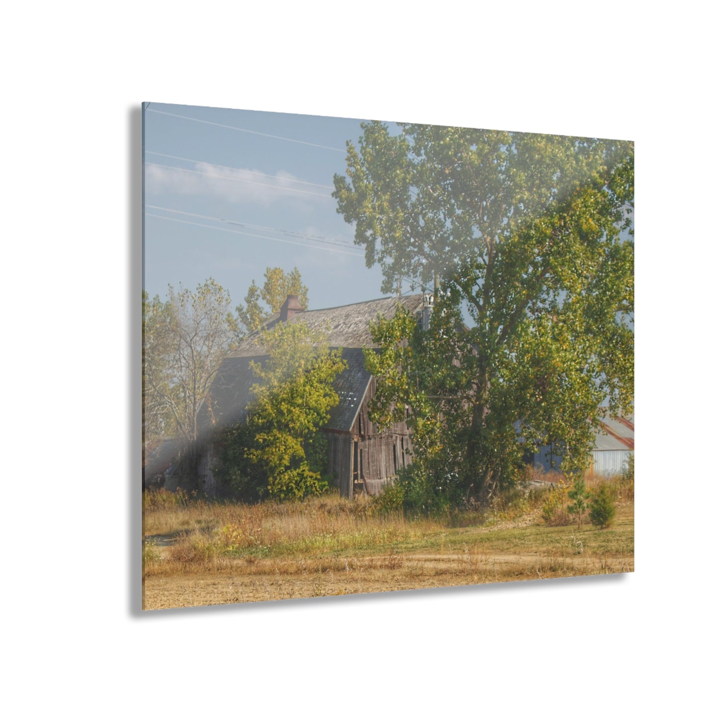 U R There Photography Barnes Road Grey Rustic Farmhouse Acrylic Wall Print