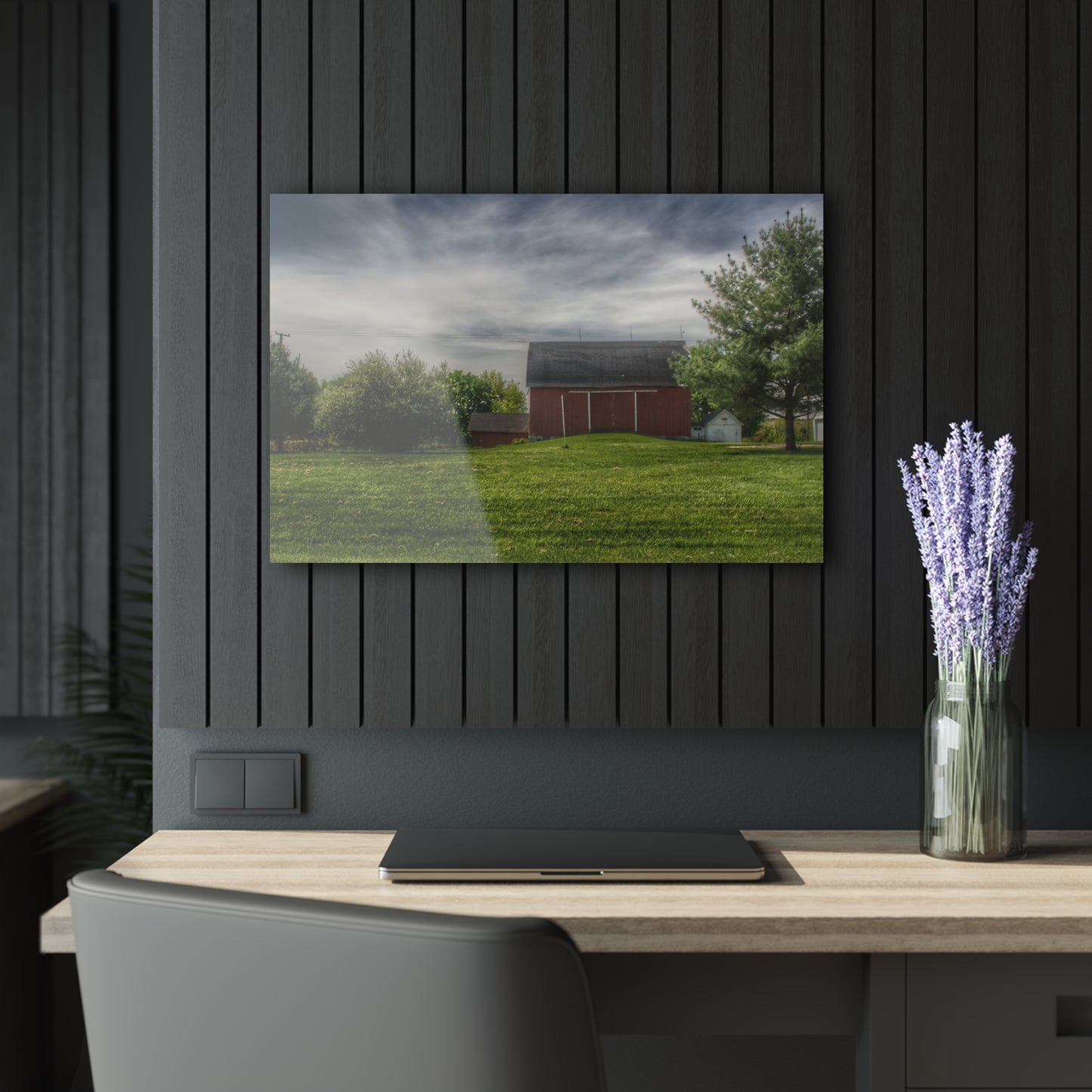 U R There Photography Kings Mill Red I Rustic Farmhouse Acrylic Wall Print