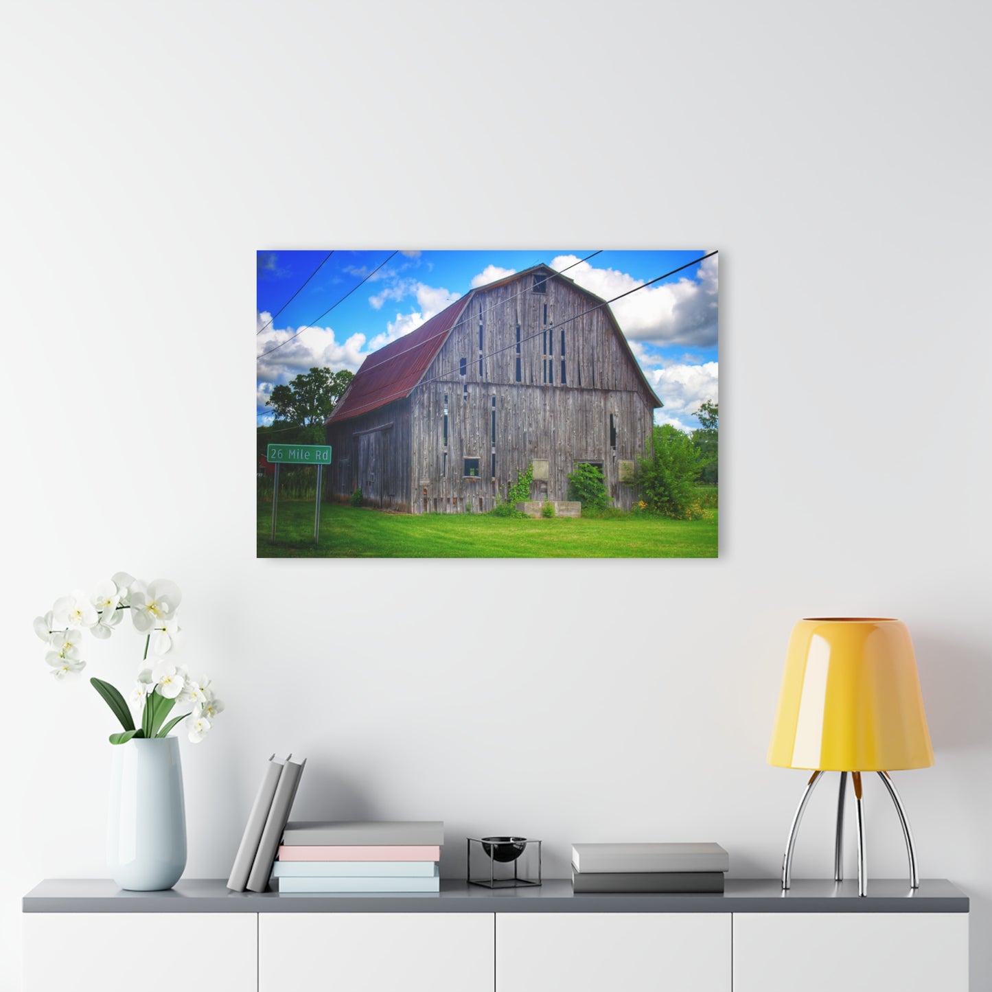 U R There Photography Schoenherr Road Grey II Rustic Farmhouse Acrylic Wall Print