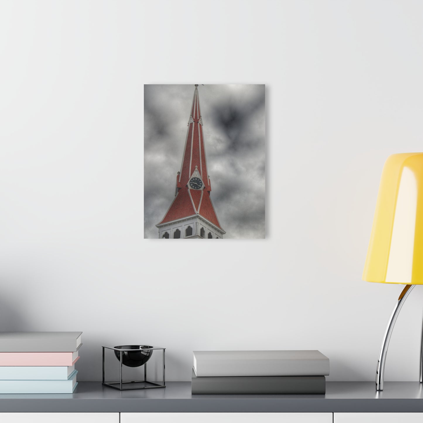 Rustic Farmhouse Wall Print featuring Almont Church Spire
