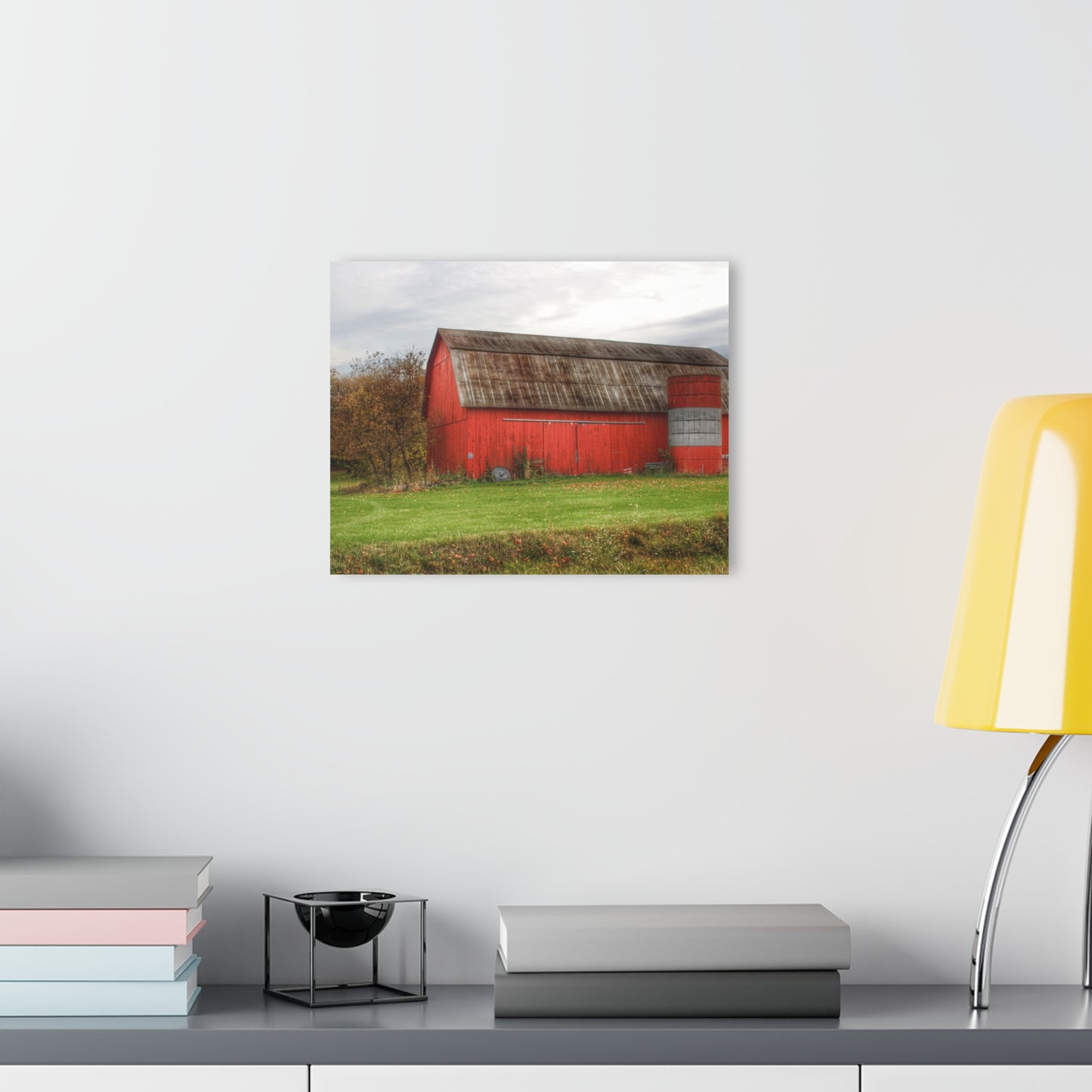 U R There Photography Oak Road Barber Barn I Rustic Farmhouse Acrylic Wall Print