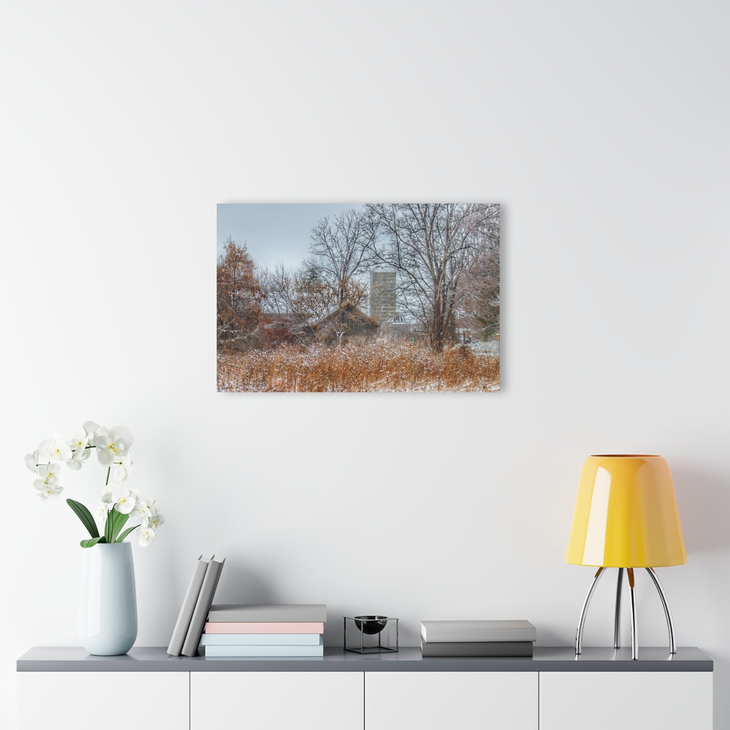 U R There Photography Wale Road Hidden Grey Rustic Farmhouse Acrylic Wall Print