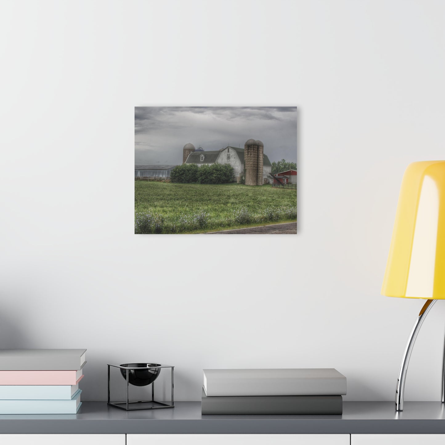 U R There Photography Clark Road White II Rustic Farmhouse Acrylic Wall Print