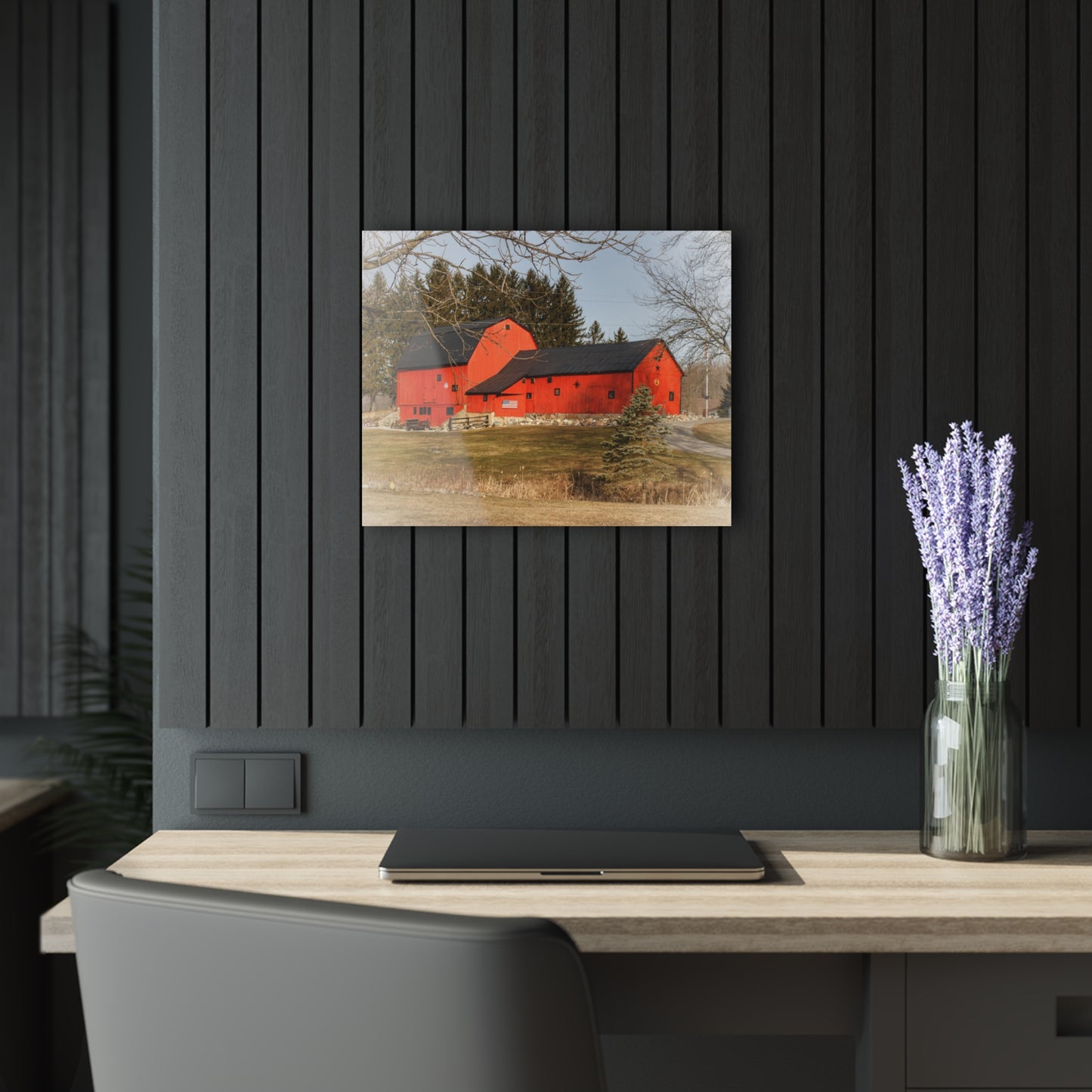 U R There Photography Thomas Road Patriot Barn Rustic Farmhouse Acrylic Wall Print