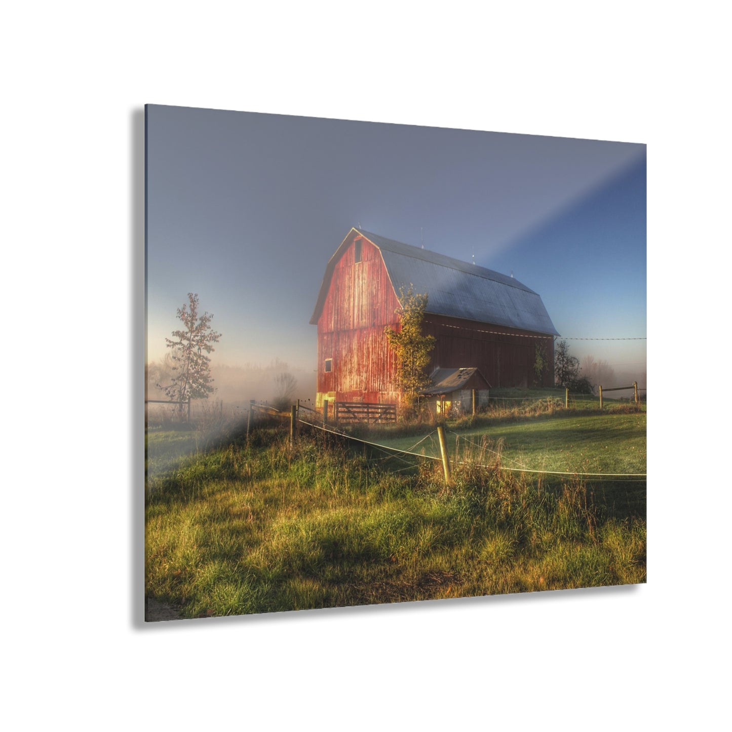 U R There Photography Columbiaville Red I Rustic Farmhouse Acrylic Wall Print