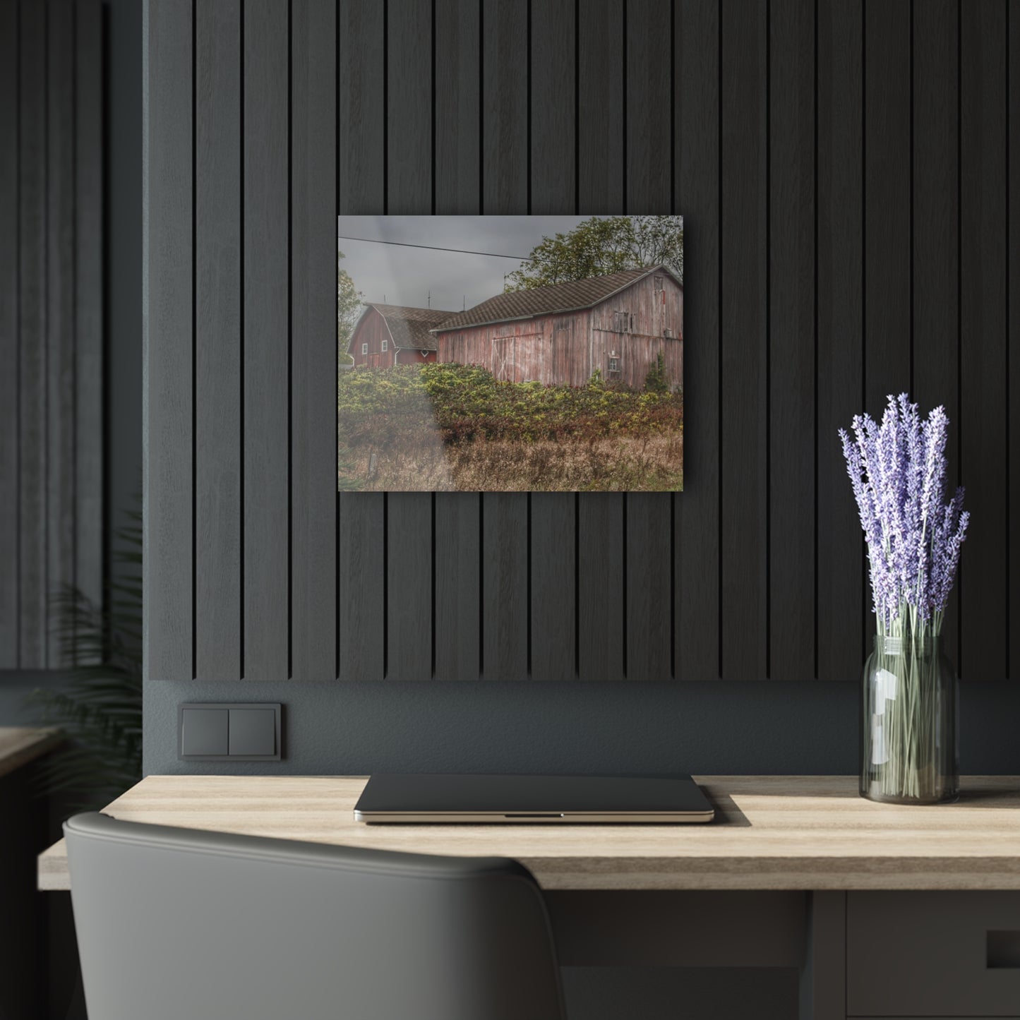 U R There Photography Washburn Reds Rustic Farmhouse Acrylic Wall Print