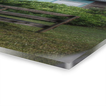 U R There Photography Harris Road Grey Rustic Farmhouse Acrylic Wall Print