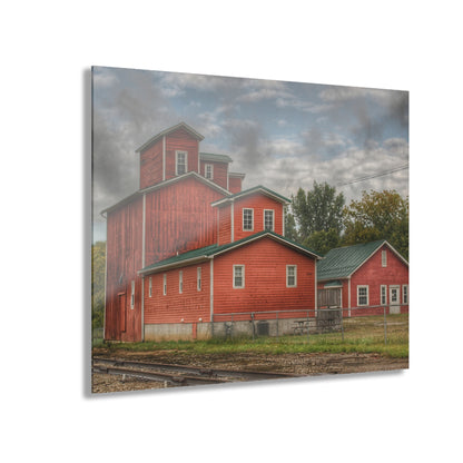 U R There Photography Aside the Tracks in Clifford Rustic Farmhouse Acrylic Wall Print