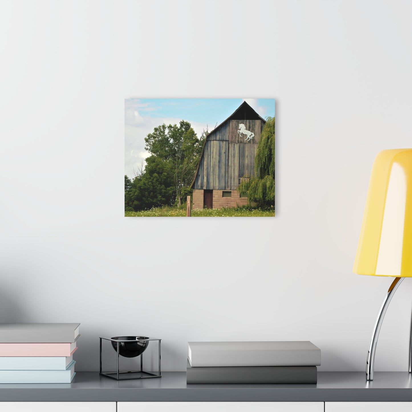 U R There Photography Hassler Lake Horse Barn Rustic Farmhouse Acrylic Wall Print
