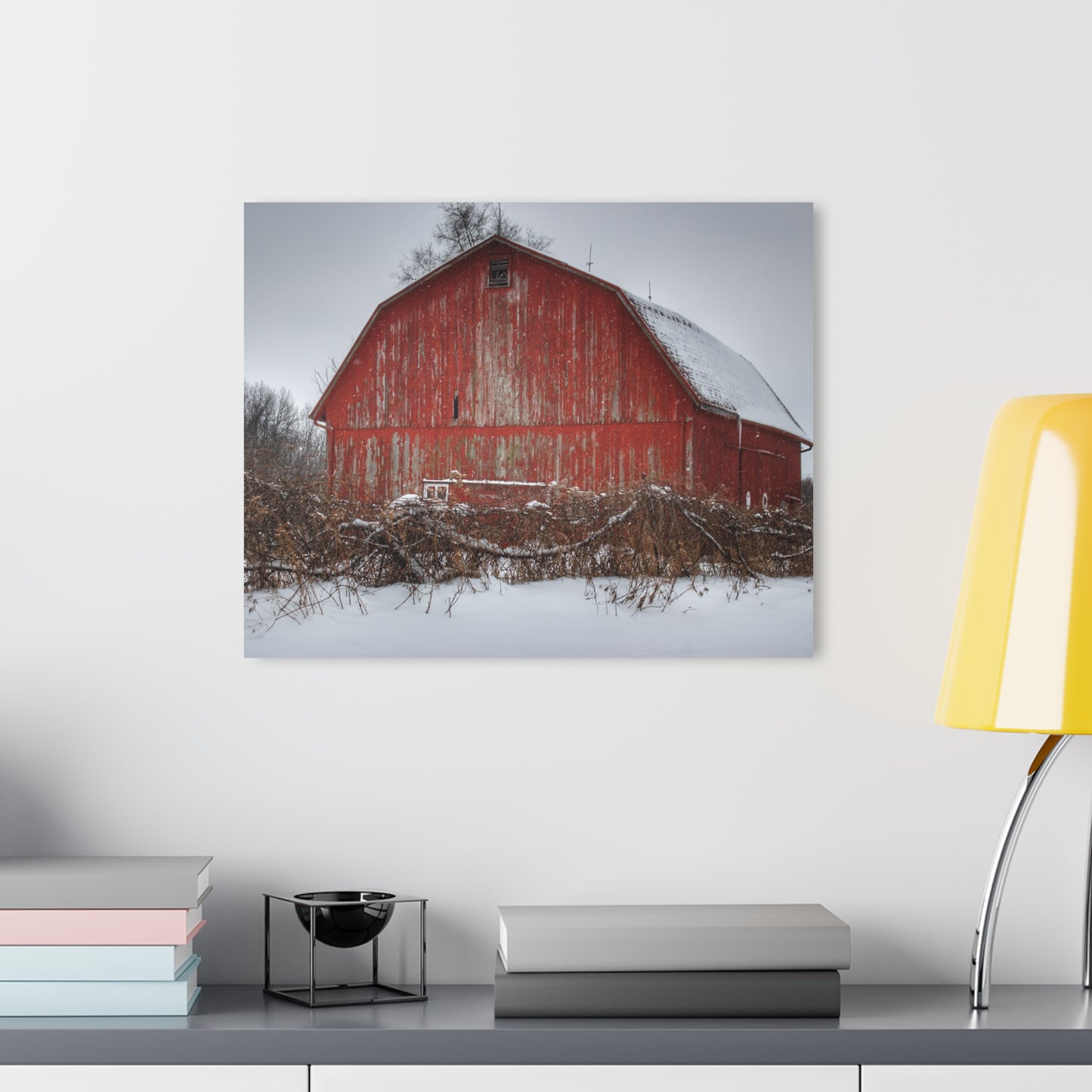 U R There Photography Hadley Road Barn at the Bend Rustic Farmhouse Acrylic Wall Print