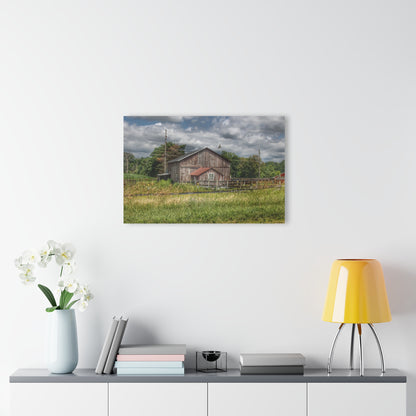 U R There Photography Millington Road Grey Horse Barn Rustic Farmhouse Acrylic Wall Print