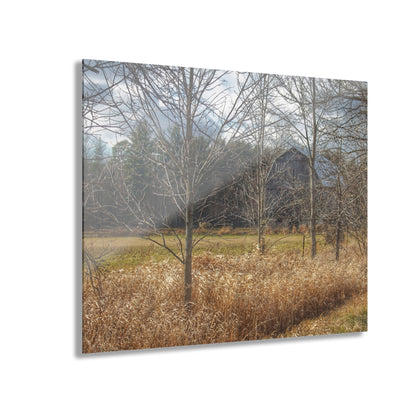 U R There Photography Speaker Road Hidden Grey Rustic Farmhouse Acrylic Wall Print