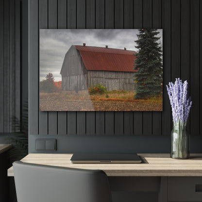 U R There Photography Sheridan Line Road Rusted Grey II Rustic Farmhouse Acrylic Wall Print