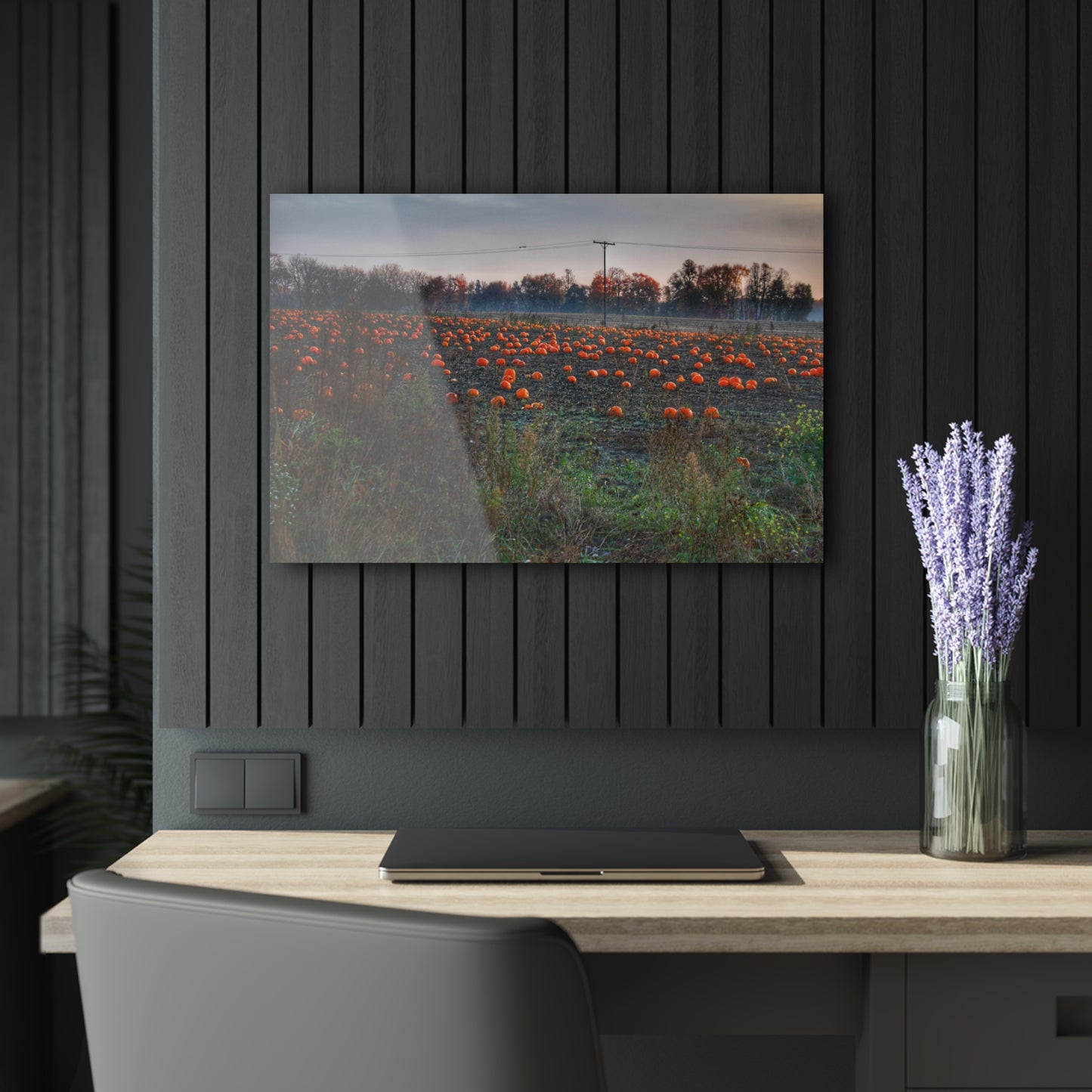 U R There Photography Five Lakes Pumpkins Rustic Farmhouse Acrylic Wall Print