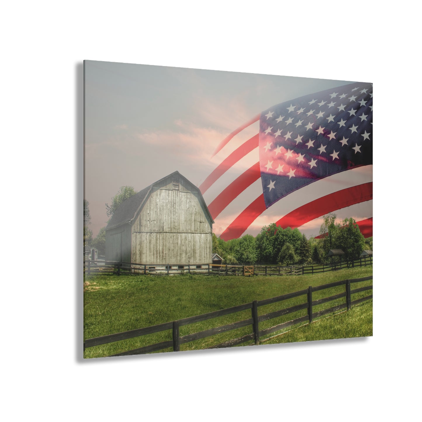 U R There Photography An American Farm II Rustic Farmhouse Acrylic Wall Print