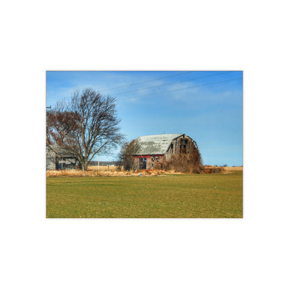 U R There Photography Bay City - Forestville Forgotten Grey Rustic Farmhouse Decorative Ceramic Tile