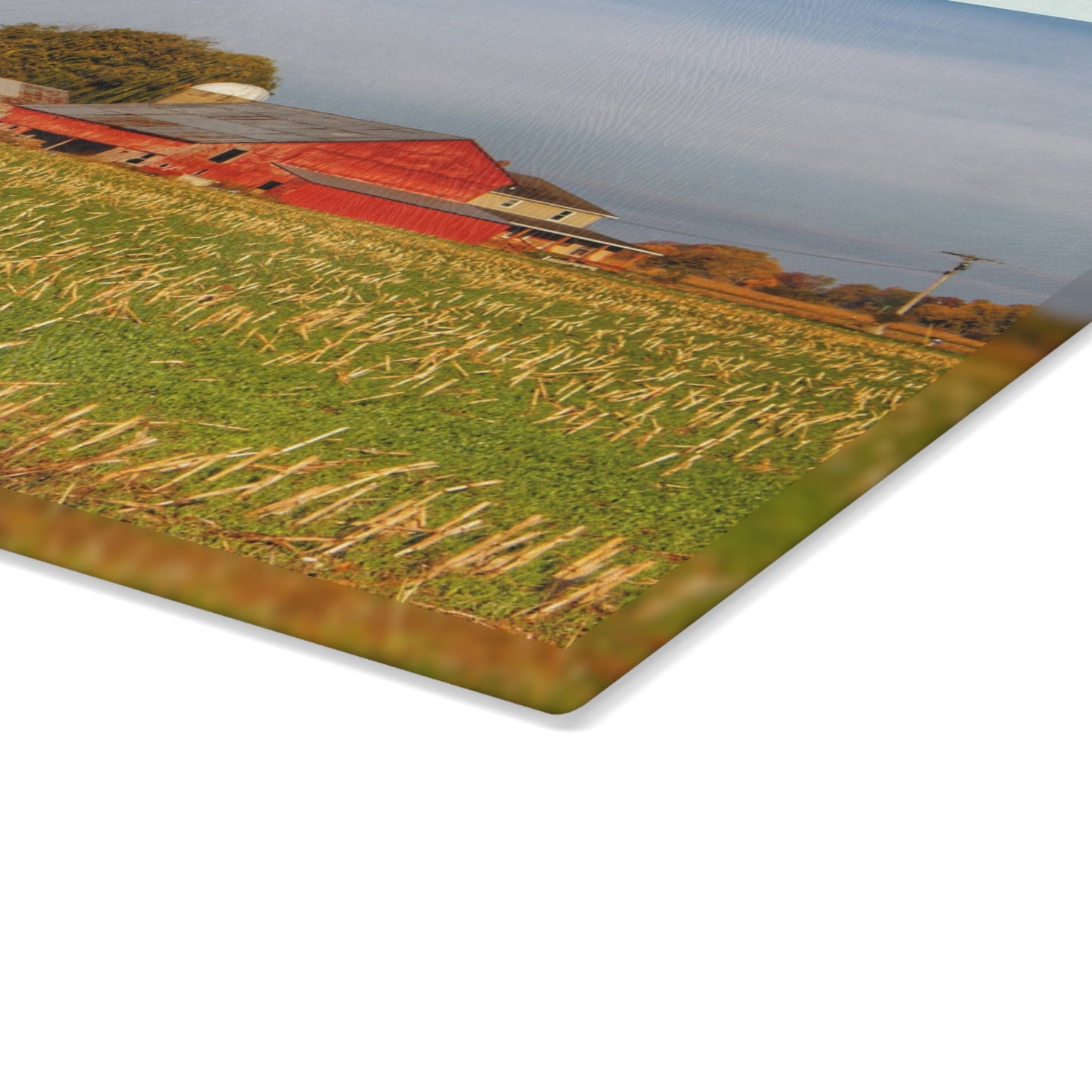 U R There Photography Maple Valley Farm Rustic Farmhouse Tempered-Glass Cutting Board