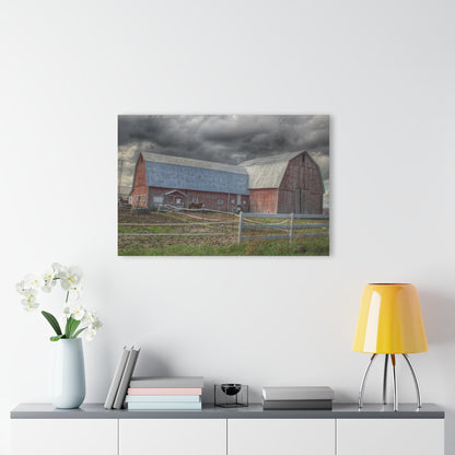 U R There Photography Sandusky Horse Barn Against Fall Skies Rustic Farmhouse Acrylic Wall Print