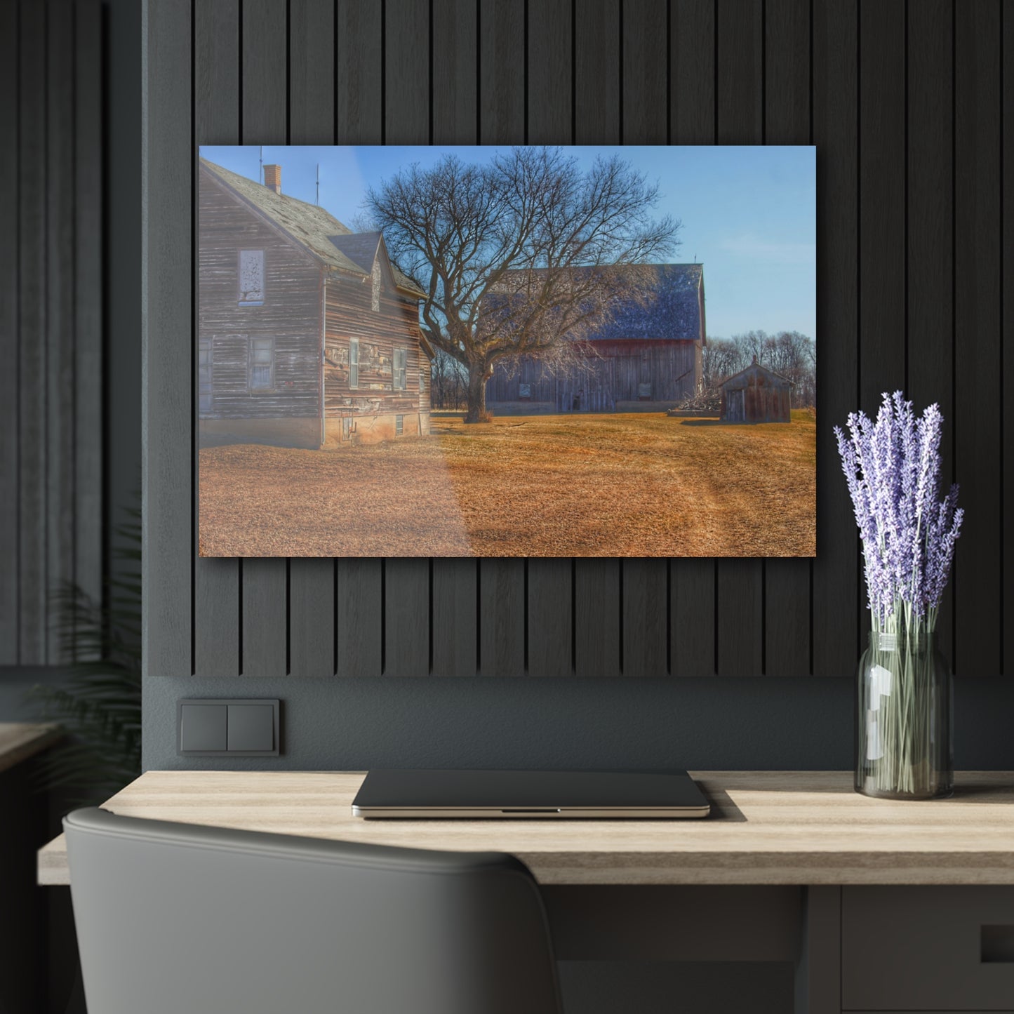 U R There Photography South Elkton Road Forgotten Greys Rustic Farmhouse Acrylic Wall Print