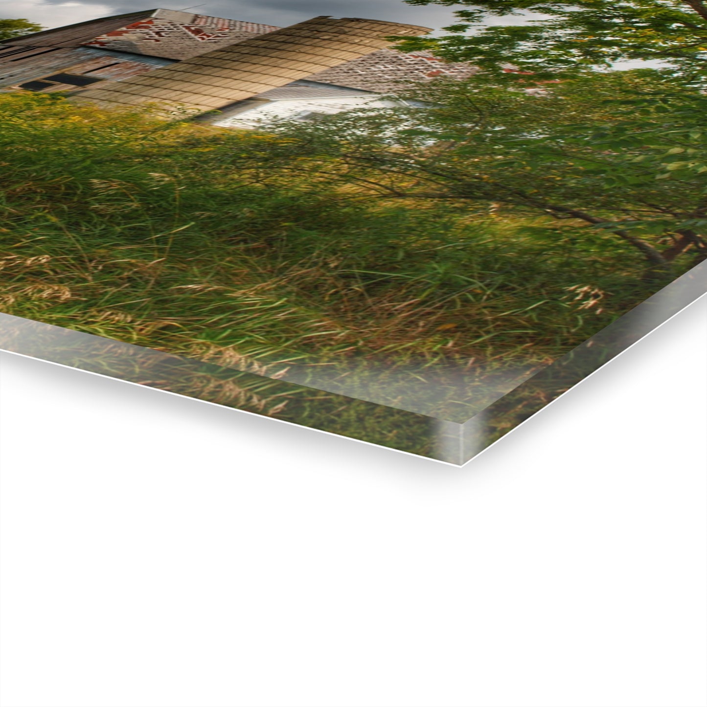 U R There Photography Hill Road Roadside Grey III Rustic Farmhouse Acrylic Wall Print