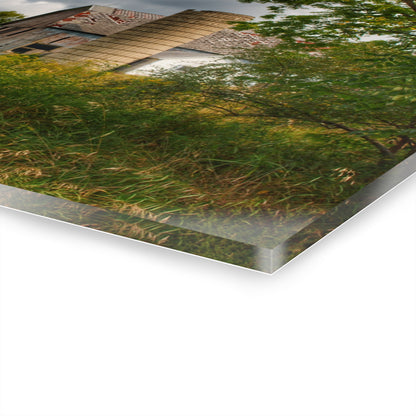 U R There Photography Hill Road Roadside Grey III Rustic Farmhouse Acrylic Wall Print