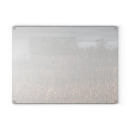 U R There Photography Brown Road Rustic Rustic Farmhouse Tempered-Glass Cutting Board