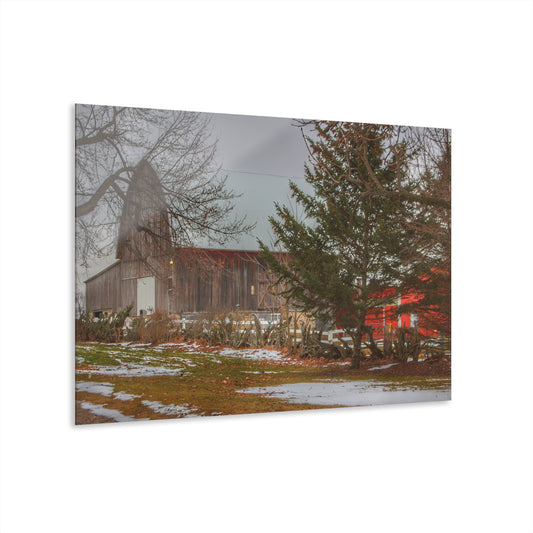 U R There Photography Schott Road Grey II Rustic Farmhouse Acrylic Wall Print