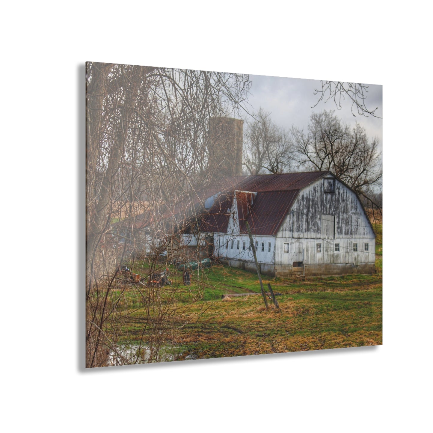 U R There Photography Otter Lake Road White Rustic Farmhouse Acrylic Wall Print