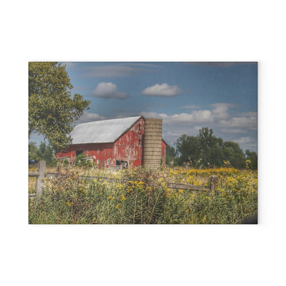 Barn Boutique Rustic Tempered-Glass Cutting Board| Nettney Road Red