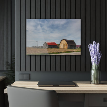 U R There Photography Unionville Center Street Greys Rustic Farmhouse Acrylic Wall Print
