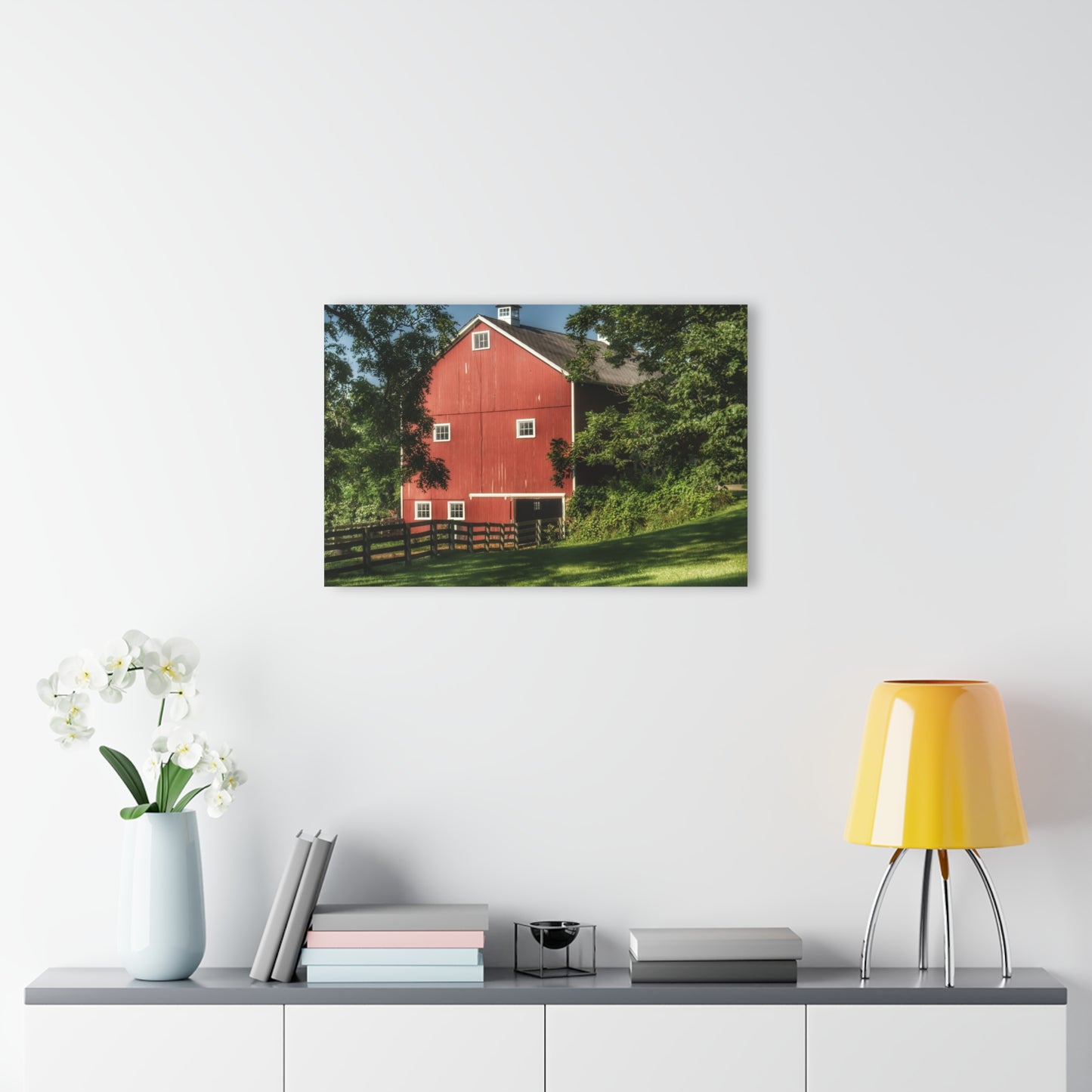 U R There Photography Oxford Red Rustic Farmhouse Acrylic Wall Print